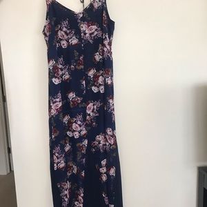 floral/navy maxi dress.